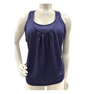 Prana Mika Tank Top Womens S Dual Layer Gauzy Burnout Stretch Gym Yoga Purple